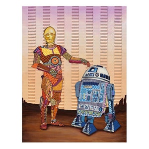 R2D2 And C3PO Art Print