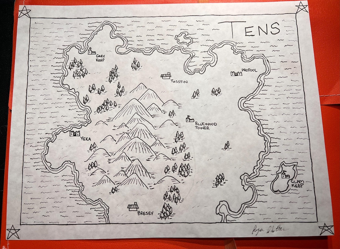 Custom Hand Drawn Map (digital or Physical) - Etsy