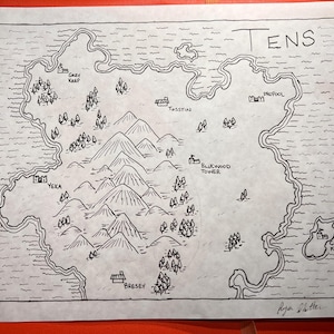 Carte personnalisée dessinée à la main (numérique ou physique)