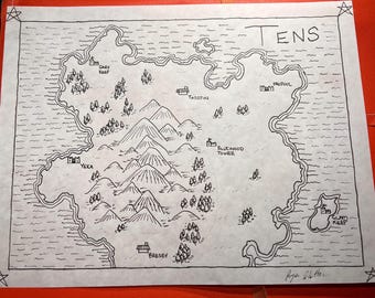 Custom Hand Drawn Map (Digital or Physical)
