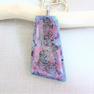 Purple Resin Necklace, Purple Glitter Necklace, Pink Glitter Necklace, Silver Necklace, Glitter, Present, Gift