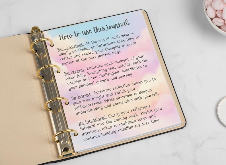 Journal for Weekly Reflection - Download and Print - Etsy