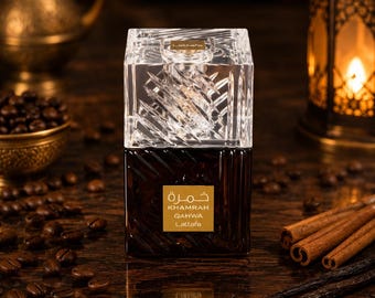 Lattafa Khamrah Qahwa 100ml | Perfume de Café e Baunilha | Fragrância Árabe de Luxo para Homens e Mulheres