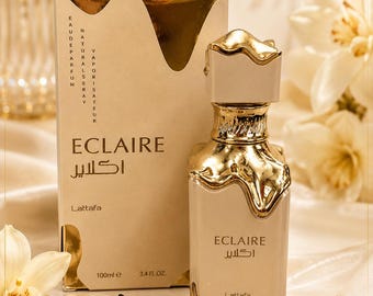 Lattafa Éclaire Eau de Parfum 100ml | Sweet Vanilla Caramel Perfume | Gourmand Fragrance for Women | Long Lasting Luxury Scent | Gift for He