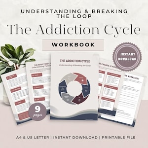 依存症サイクルワークブック（PDF）｜渇望の引き金となる要因と使用に関するワークシート｜治療のための回復ツール｜成人向け心理教育