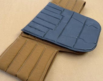 Mandalorian Cummerbund with Leather Tasset | Star Wars Bounty Hunter Cosplay Belt Armor Accessory