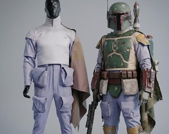 Boba Fett Mandalorian Cosplay Flight Suit | Star Wars Inspired Book Of Boba Fett Bounty Hunter Costume
