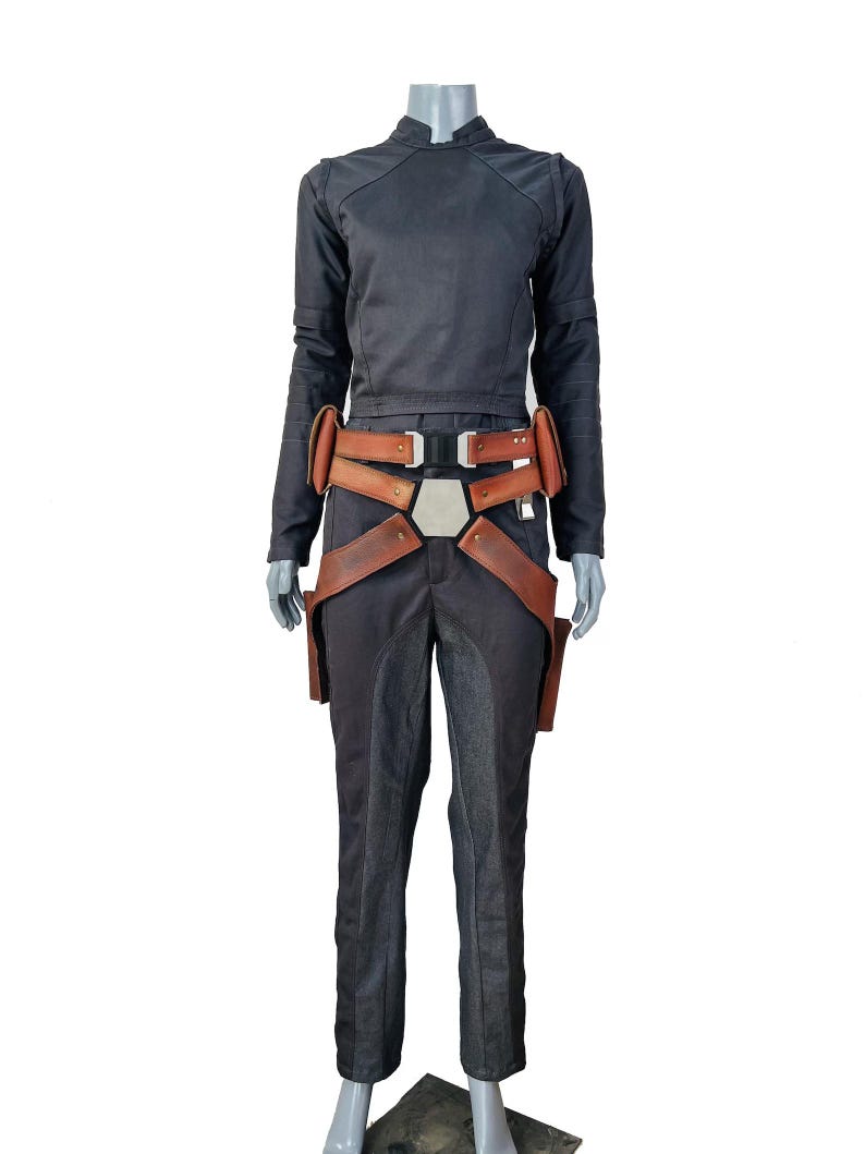 Sabine Wren Inspired Cosplay Costume with Leather Belt | Womens Mandalorian Flight Suit | Sci-Fi Armor Undersuit for Halloween image 4