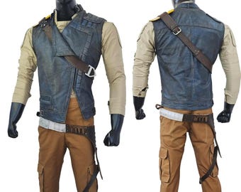 Cal Kestis Cosplay Accessory Set | Jedi Survivor Vest & Leather Belts