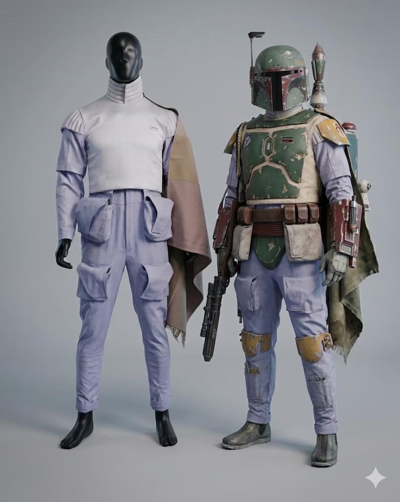 Boba Fett Mandalorian Cosplay Flygdräkt | Star Wars-inspirerad Boba Fett-bok Prisjägare Kostym bild 1
