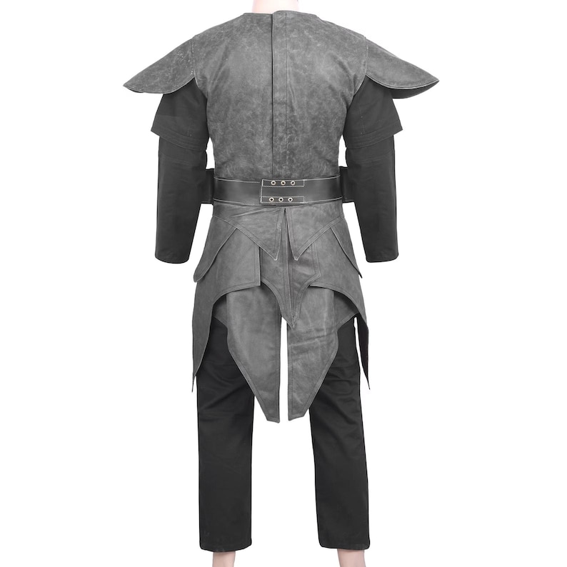 Boba Fett Inspired Flight Suit with Leather Kama & Belt | Mandalorian Star Wars Bounty Hunter Outfit Cosplay Costume image 3