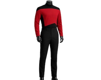 Uniforme de mando de Star Trek TNG / Disfraz de cosplay de la Flota Estelar del Capitán Picard para la Comic Con