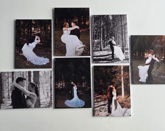 Ímãs de geladeira personalizados com fotos (6,35 x 8,89 cm) | Ímã de geladeira personalizado | Ímã com sua foto | Presente com fotos de família, bebê e casal