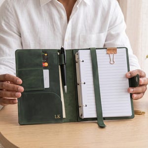 Small Leather Binder - Etsy Small Leather Binder - Etsy