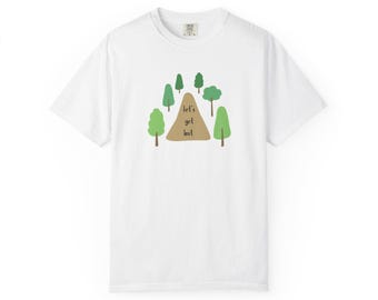 Camiseta con estampado de árboles en plena naturaleza / Camiseta con paisaje forestal