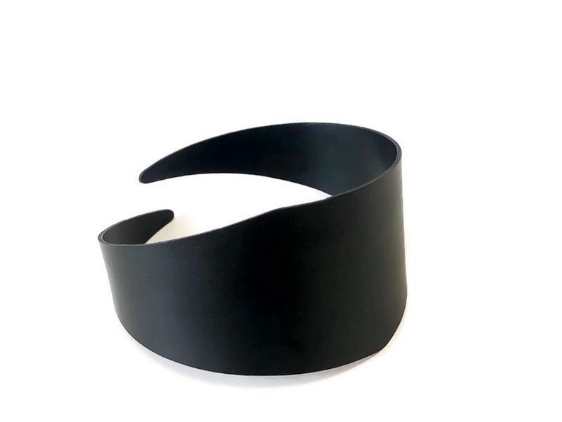 Contemporary Black Geometric Cuff Bracelet