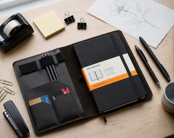 Copertina Moleskine in pelle personalizzata, copertina Moleskine grande, copertina Moleskine Volant XS, copertina Cahier Journal, copertina Travelers Notebook