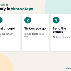 Three steps: print, tick as you go, send the emails