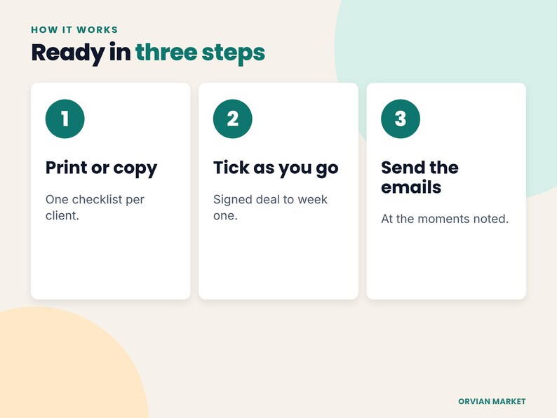 Three steps: print, tick as you go, send the emails