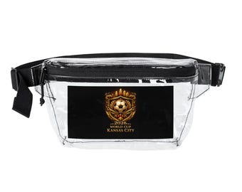 Shield Crest Soccer Logo Transparent Fanny Pack | Stadium Clear Waist Bag