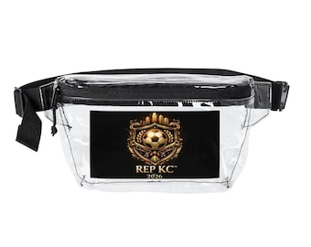 Riñonera transparente REP KC™ 2026 / Bolsa de cinturón transparente que cumple con las normas del estadio / Bolsa para el día del partido de fútbol de Kansas City / Lista para Arrowhead