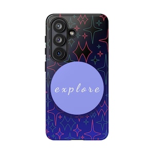 Utforska Gradient Starry-telefonskal | Tufft skydd med dubbla lager för iPhone, Samsung, Google Pixel