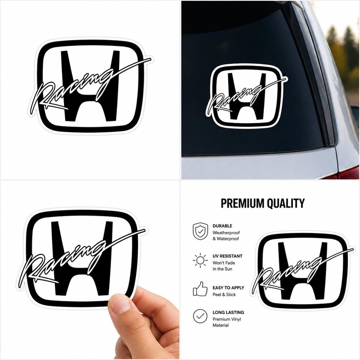 Honda Racing Decal Sticker | JDM Car Vinyl | Waterproof Automotive ...