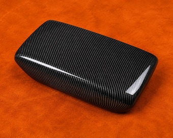 Cubierta de reposabrazos de fibra de carbono para Honda Civic de 11.ª generación / Embellecedor brillante para la tapa de la consola (2022-2025)
