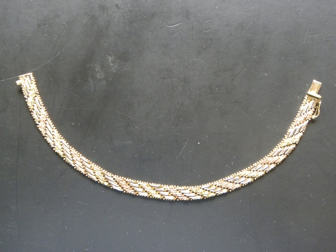 14k Gold Bracelet 7 1/4 Inches 19.7 Grams Marked 14kt Malta