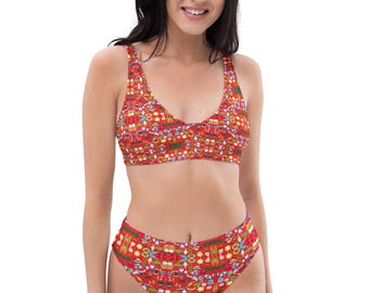 Ropa de la colección de verano Bikini de talle alto reciclado