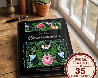 Bauernmalerei Folk Art Ebook Vol.3 – 35 originele schilderpatronen, penseelstreekgids (pdf-download)