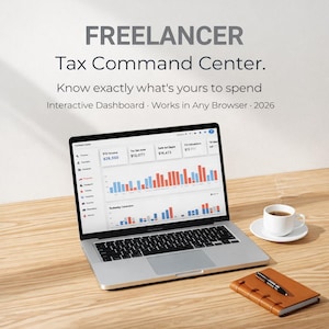 Freelancer Tax Tracker 2026 | Self-Employed Tax Planner | HTML Dashboard (Instant Download)