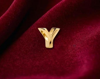 Letter Y Alphabet Charm , Sterling Silver, Perfect For Bracelets, Gift for Her, Jewelry Accessory