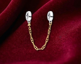 Elongated Safety Chain , Sterling Silver, Perfect For Bracelets, Gift for Her, Jewelry Accessory
