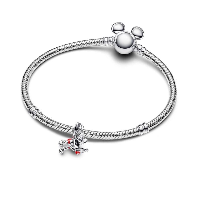 Disney Mickey Mouse Cupid Charm , Sterling Silver, Perfect For Bracelets, Gift for Her, Jewelry Accessory