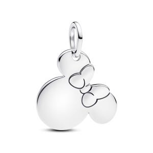 Disney Minnie Mouse Engravable Dangle Charm , Sterling Silver, Perfect For Bracelets, Gift for Her, Jewelry Accessory
