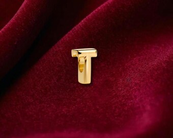 Letter T Alphabet Charm , Sterling Silver, Perfect For Bracelets, Gift for Her, Jewelry Accessory