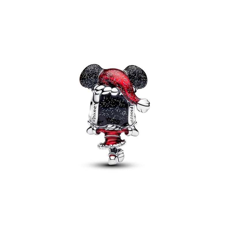 Disney Minnie Mouse Holiday Charm , Sterling Silver, Perfect For Bracelets, Gift for Her, Jewelry Accessory