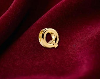 Letter Q Alphabet Charm , Sterling Silver, Perfect For Bracelets, Gift for Her, Jewelry Accessory