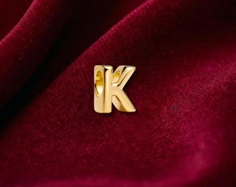 Letter K Alphabet Charm , Sterling Silver, Perfect For Bracelets, Gift for Her, Jewelry Accessory