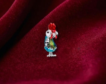 Heihei Sterling Silver Charm, Bracelet Accessory, Gift for Her