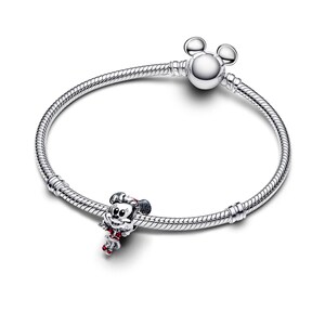 Disney Minnie Mouse Holiday Charm , Sterling Silver, Perfect For Bracelets, Gift for Her, Jewelry Accessory