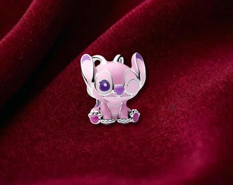 Lilo & Stitch Angel Charm , Sterling Silver, Perfect For Bracelets, Gift for Her, Jewelry Accessory