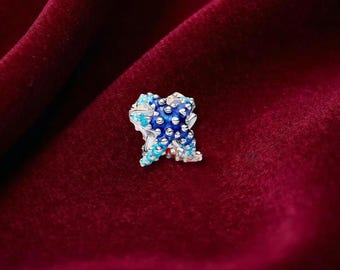 Colorful Starfish Mini Charm , Sterling Silver, Perfect For Bracelets, Gift for Her, Jewelry Accessory