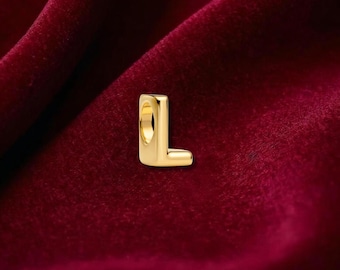 Letter L Alphabet Charm , Sterling Silver, Perfect For Bracelets, Gift for Her, Jewelry Accessory