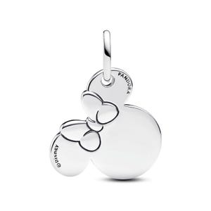Disney Minnie Mouse Engravable Dangle Charm , Sterling Silver, Perfect For Bracelets, Gift for Her, Jewelry Accessory