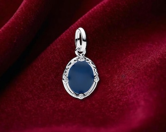Snow White Magic Mirror Dangle Charm , Sterling Silver, Perfect For Bracelets, Gift for Her, Jewelry Accessory