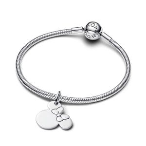 Disney Minnie Mouse Engravable Dangle Charm , Sterling Silver, Perfect For Bracelets, Gift for Her, Jewelry Accessory
