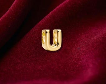 Letter U Alphabet Charm , Sterling Silver, Perfect For Bracelets, Gift for Her, Jewelry Accessory