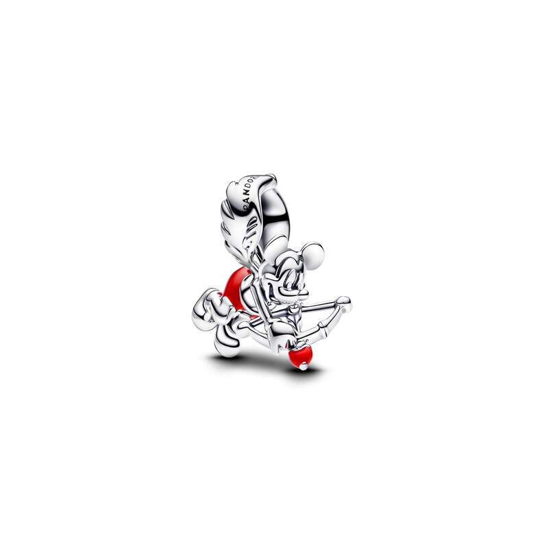 Disney Mickey Mouse Cupid Charm , Sterling Silver, Perfect For Bracelets, Gift for Her, Jewelry Accessory